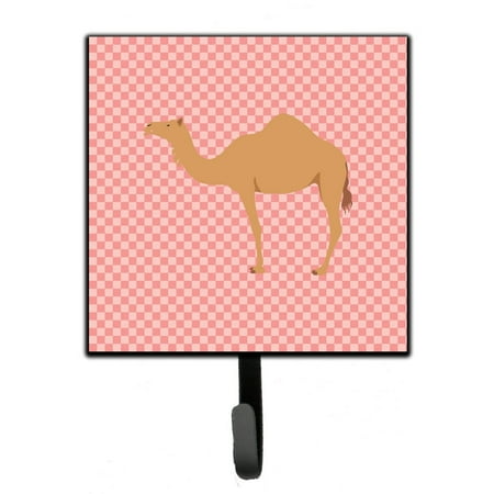 

Carolines Treasures BB7817SH4 Arabian Camel Dromedary Pink Check Leash or Key Holder 7Hx4.25W multicolor
