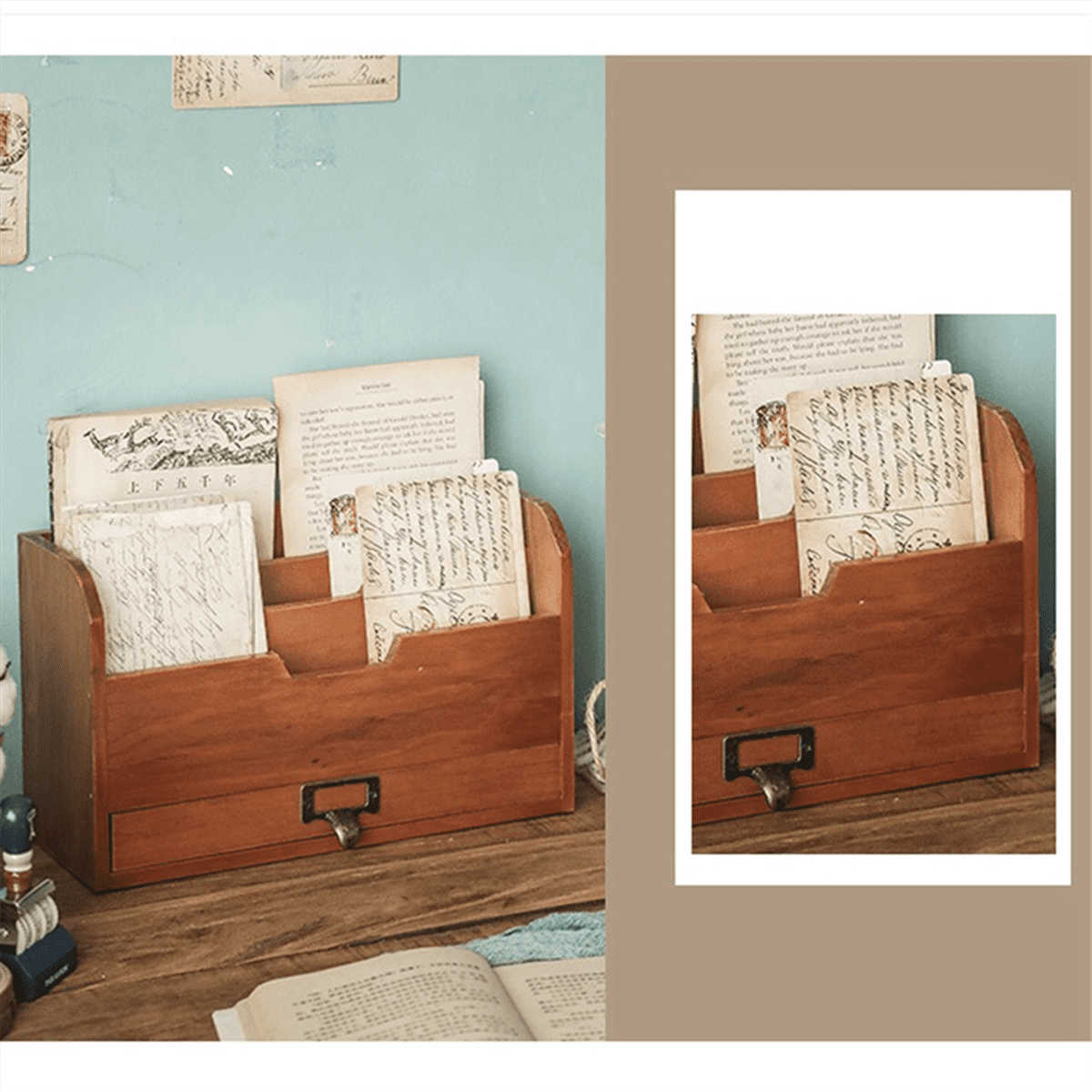 Office Desktop Storage Box Mask File Stationery Finishing Rack Japanese Card Information Picture Book A4 Paper Rack