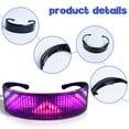 thumbnail image 2 of VONTER LED Glasses with Bluetooth APP Control, Rechargeable Magic Glasses, Customize Message Light-up Glasses for Masquerade, 2 of 5