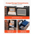 thumbnail image 4 of KFFKFF Wood File Cabinet, Mobile Filing Cabinet with Open Shelves, Lockable Lateral Rolling File Storage with Adjustable Shelves, Free Standing Printer Stand, 4 of 9
