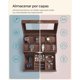 thumbnail image 4 of SONGMICS Caja de Relojes de 2 Niveles, Estuche para 12 Relojes, Tapa de Cristal, con Cerradura, Cuero Sintético Marrón y Forro Marrón, 4 of 5