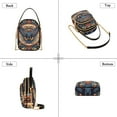thumbnail image 3 of FORMRS Crossbody Bag for Women Quilted Travel Shoulder Cell Phone Purse with Chain Strap Handbag, Blue Geometric Eagle, 3 of 7