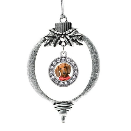 - Dachshund Face Circle Holiday Ornament