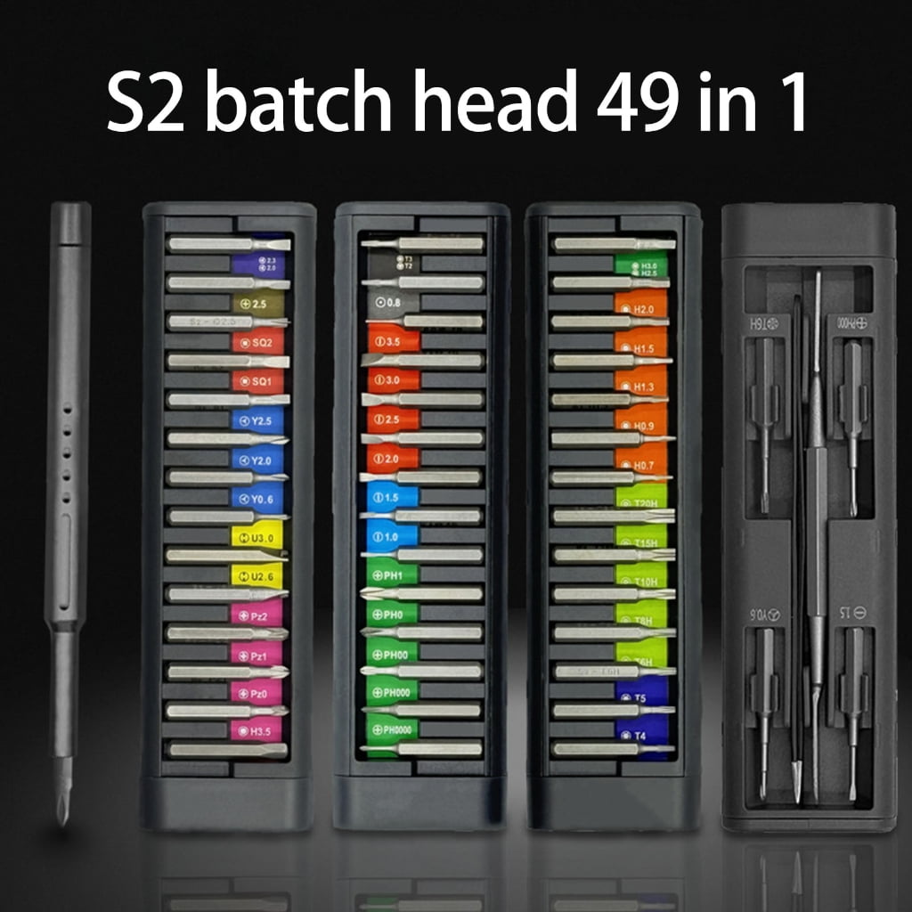 Multipurpose 49 Piece Precisions Screwdriver Kit with Convenient Storage Box Small Magnetic Electronic Repair Tools Set
