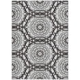 thumbnail image 5 of 3' X 5' White Black And Gray Floral Medallion Washable Indoor Outdoor Area Rug, 5 of 5
