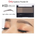 thumbnail image 2 of Polvo para cejas HUOGUO Lazy, bicolor, impermeable con brocha, 2 of 2