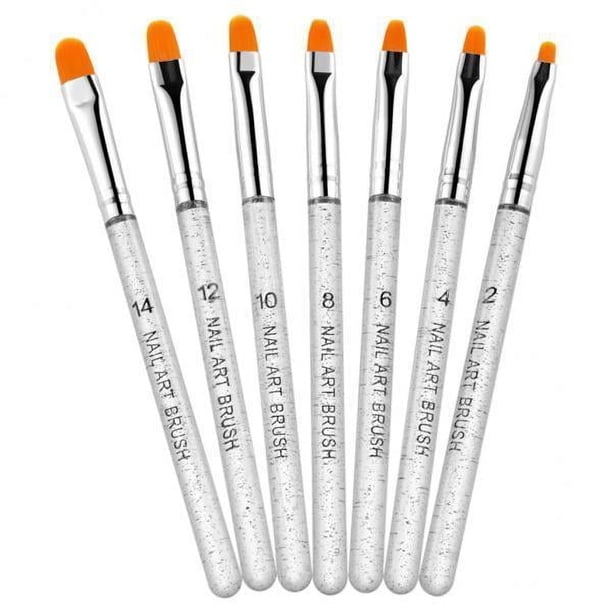 Pinceles para decoración de uñas,7 Uds. Bolígrafo acrílico para decoración de uñas pintura en gel constructor ,Juego de puntas para manicura con pincel,uñas postizas surtidas 10