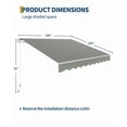 thumbnail image 6 of TROPOW Retractable Awning, Manual Awnings for Patio, Sun Shade Patio Awning with Crank Handle, Aluminum Frame, 280 g Polyester Fabric, for Deck, Balcony, Yard, 6 of 7