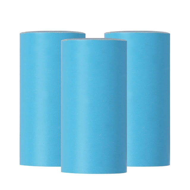Graflsoa Thermal Sticker Paper for Pocket Printers, 57x30mm, Blue, 3 Rolls - Compatible with CZUR, XPrinter, and More