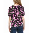 thumbnail image 2 of CeCe womens  Flounce Elbow Bow Sleeve Shirt, s, Black, 2 of 3