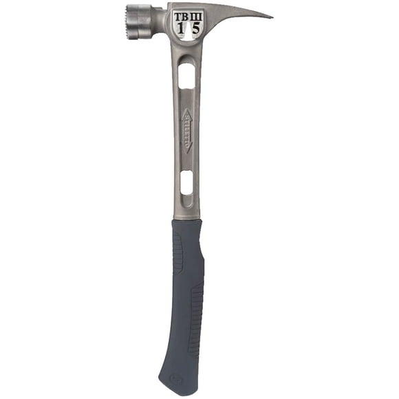 15 oz Tibone Titane Fraisé Marteau Visage – avec 18" Poignée Incurvée