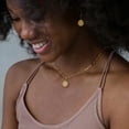 thumbnail image 2 of Gold Initial Necklaces For Women, 14K Gold Plated Dainty Layering Paperclip Link Chain Necklace Personalized Coin Initial Layered Gold Necklaces For Women[o1735], 2 of 2