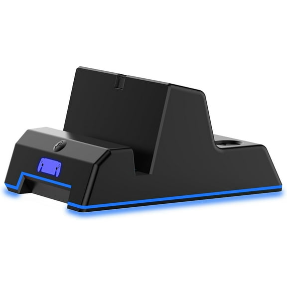 Charging Dock Station for Playstation Portal,Charging Dock for Ps Portal with Ambient Light and USB Cable, Gaming Handheld Storage Stand Holder Accessories, Black