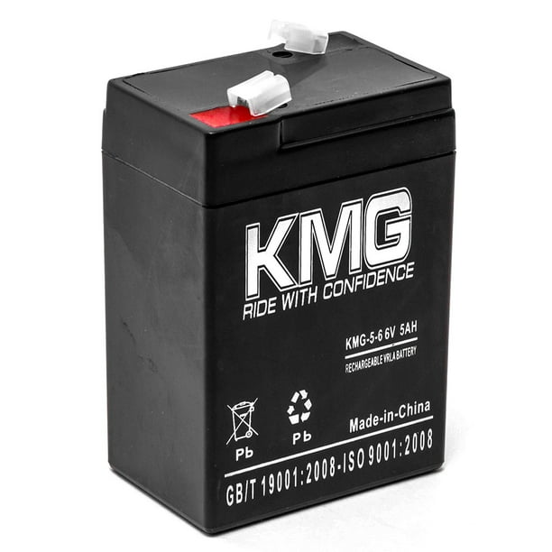 KMG Batterie de Remplacement 6V 5Ah Compatible avec les Alarmes Lumineuses E1 E8 E8W ED EL