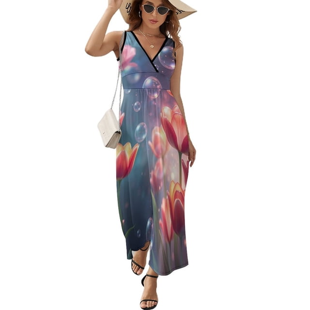 Tulip Vestido Sin Mangas Para Mujer, Traje De, Ropa De Cumpleaños, Verano