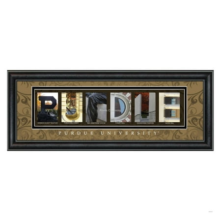 College Letter Framed Wall Art - Purdue University - 20W x 8H in.