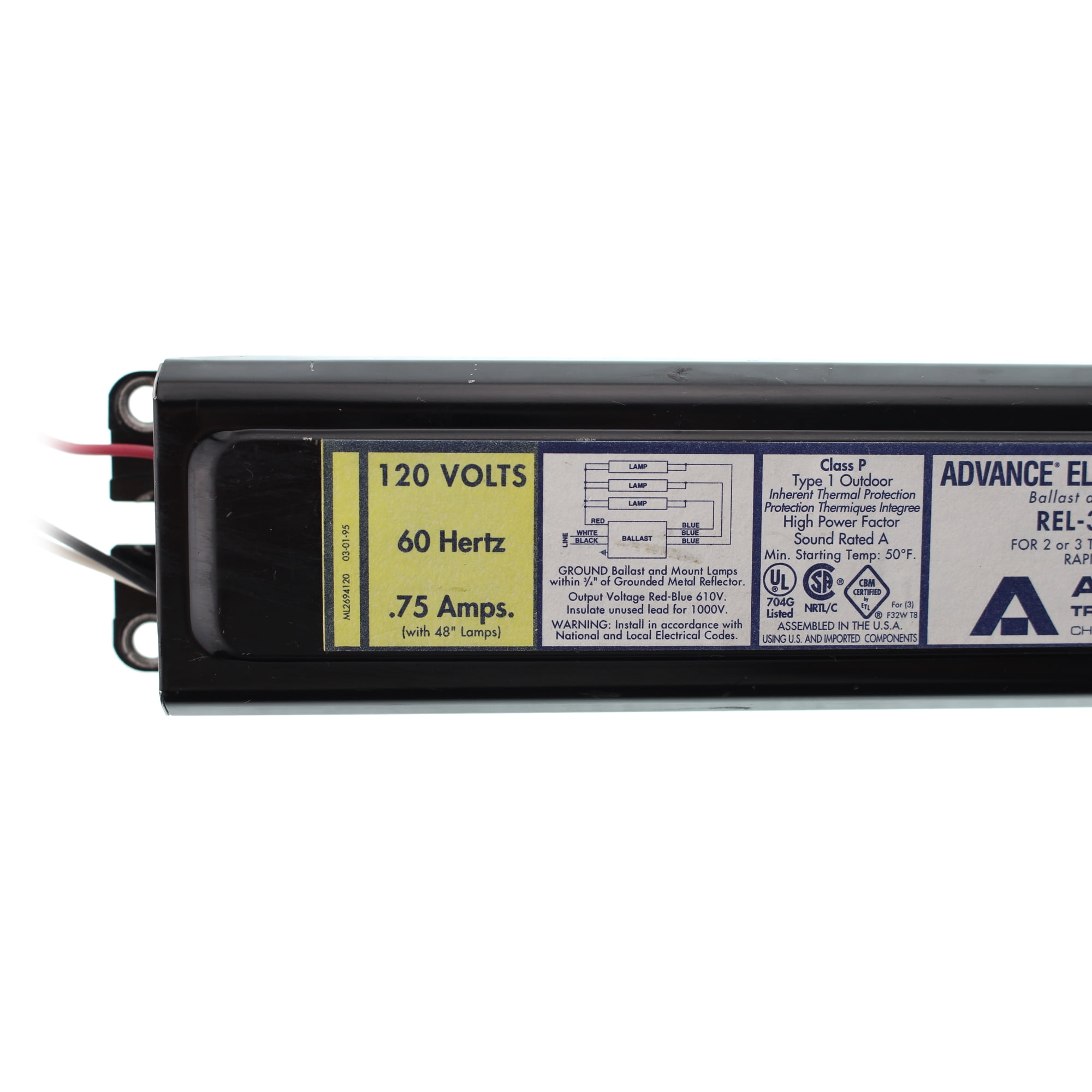4 Advance REL-4P32-RH-TP Fluorescent Ballast for F32T8 Lamps