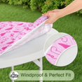 thumbnail image 5 of Pink Breast Cancer Awareness Pattern Round Fitted Tablecloth with Elastic Edge,Dining Table Cover Waterproof,Outdoor Round Tablecloth for Camping,Dining,Indoor and Outdoor, 5 of 7
