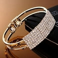 thumbnail image 6 of Primegos New Elegant Women Bangle Wristband Bracelet Crystal Cuff Bling Lady Gift, 6 of 8