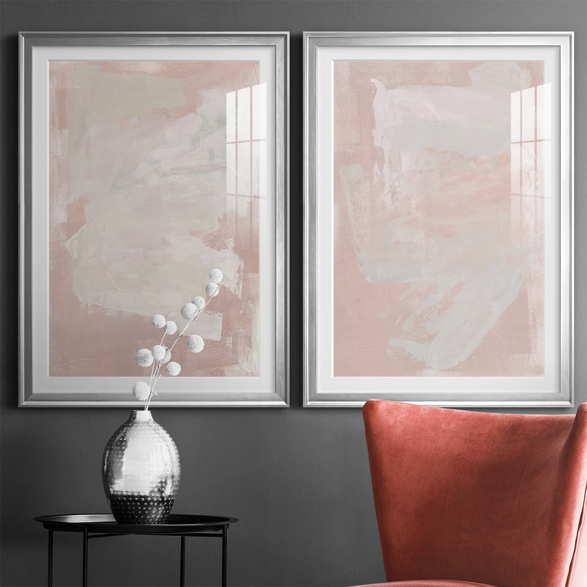 Wexford Home Hazy Summer I Premium Framed Print, 18.5" x 24.5" - Ready to Hang, Silver (Set of 2)