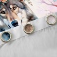thumbnail image 4 of Erosebridal Watercolor Wolf with Rose Crown Print Curtains Pack of 2 (42x84 Each), Floral Wildlife Curtains Blackout for Women, 4 of 6