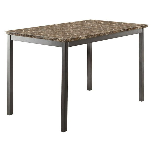 Lexicon Flannery Contemporary Metal Dining Room Table in Black
