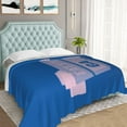 thumbnail image 5 of TEQUAN Double Layer Plush Bed Blanket, Blue Eat Sleep Games Tags Pattern Cozy Soft Air Conditioner Throw Blankets, 50" x 40", 5 of 7
