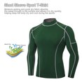 thumbnail image 4 of Hombres Camisas deportivas Camiseta de manga larga Cuello alto Rendimiento deportivo de secado rápido, 4 of 7