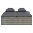 thumbnail image 3 of Casafoyer Convertible Sun Bed with Cushions Poly Rattan Dark Gray, 3 of 3
