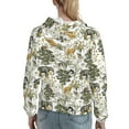 thumbnail image 7 of Lsque Vintage Animals Palm Tree Pattern Casual Women's Hoodie,Hooded Sweatshirt with Kangaroo Pocket,Pullover Hoodie with Eye-catching Drawstrings-XX-Large, 7 of 7