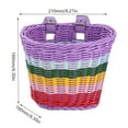 thumbnail image 2 of SHUWND Kid's Bicycle Basket Streamers Set, Children's Bike Handlebar Wicker Basket with Colorful Bike Streamers Bell and Stickers, Bike Decoration Accessories Kit for Girls, 2 of 9