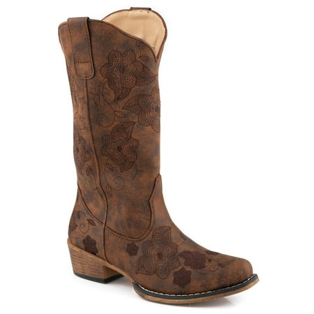 

Roper Womens Riley Flowers Round Toe Casual Boots