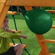 Gorilla Playsets Ozark II Wooden Swing Set with Punching Ball, 2 Belt Swings, and Trapeze Bar