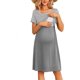 thumbnail image 3 of Ekouaer Women's Nursing Dress Summer Short Sleeve Patchwork Maternity Breastfeeding Knee Length Dress, 3 of 5