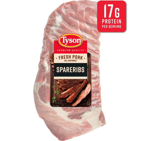 Tyson Tender & Juicy Fresh Pork Spareribs, 4.18 - 6.0 lb