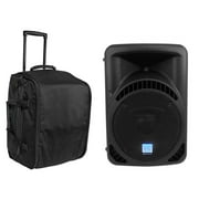 Rockville RPG12BT 12" Active Bluetooth Wirless Link DJ PA Speaker+Rolling Bag
