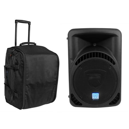 Rockville RPG12BT 12" Active Bluetooth Wirless Link DJ PA Speaker+Rolling Bag