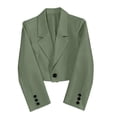 thumbnail image 5 of Women's Fashion Long Sleeve Open Front Business Casual Cardigan Jacket Green M, 5 of 5