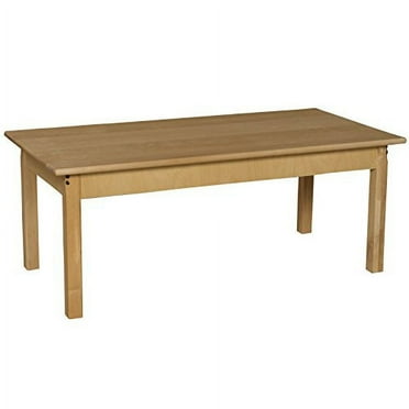 24" x 48" Rectangle Hardwood Table with 24" Legs