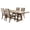 Barley Brown/Cream - 5-Piece, variant on Brockway 7-piece Extension Leaf Dining Set Barley Brown