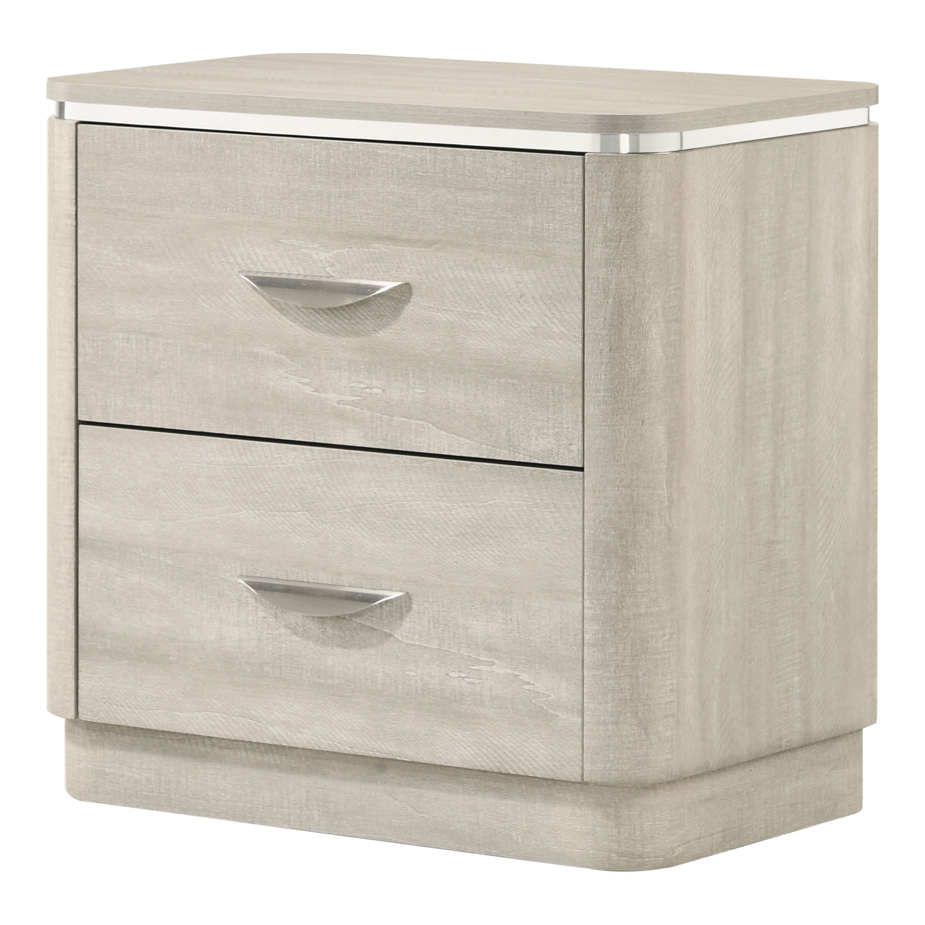 Furniture of America Ventur Modern 2-Drawer Nightstand, Dusty Gray