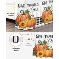 thumbnail image 3 of Give Thanks Yall Bed Skirt Queen Size 18 Inch Drop, Orange Pumpkins Sunflower Black Checkered Wrap Around Dust Ruffle Bedskirts, Wrinkle & Fade Resistant Easy Fit Bedskirt with Adjustable Elastic, 3 of 8