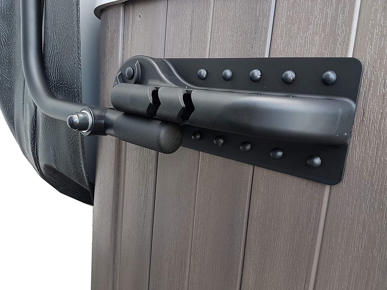Puri Tech Cover Lifts Pivot Top Mount Spa & Hot Tub Cover Lift Removal System Double Coated Aluminum Structure Fits Most Spas & Hot Tubs (Black)