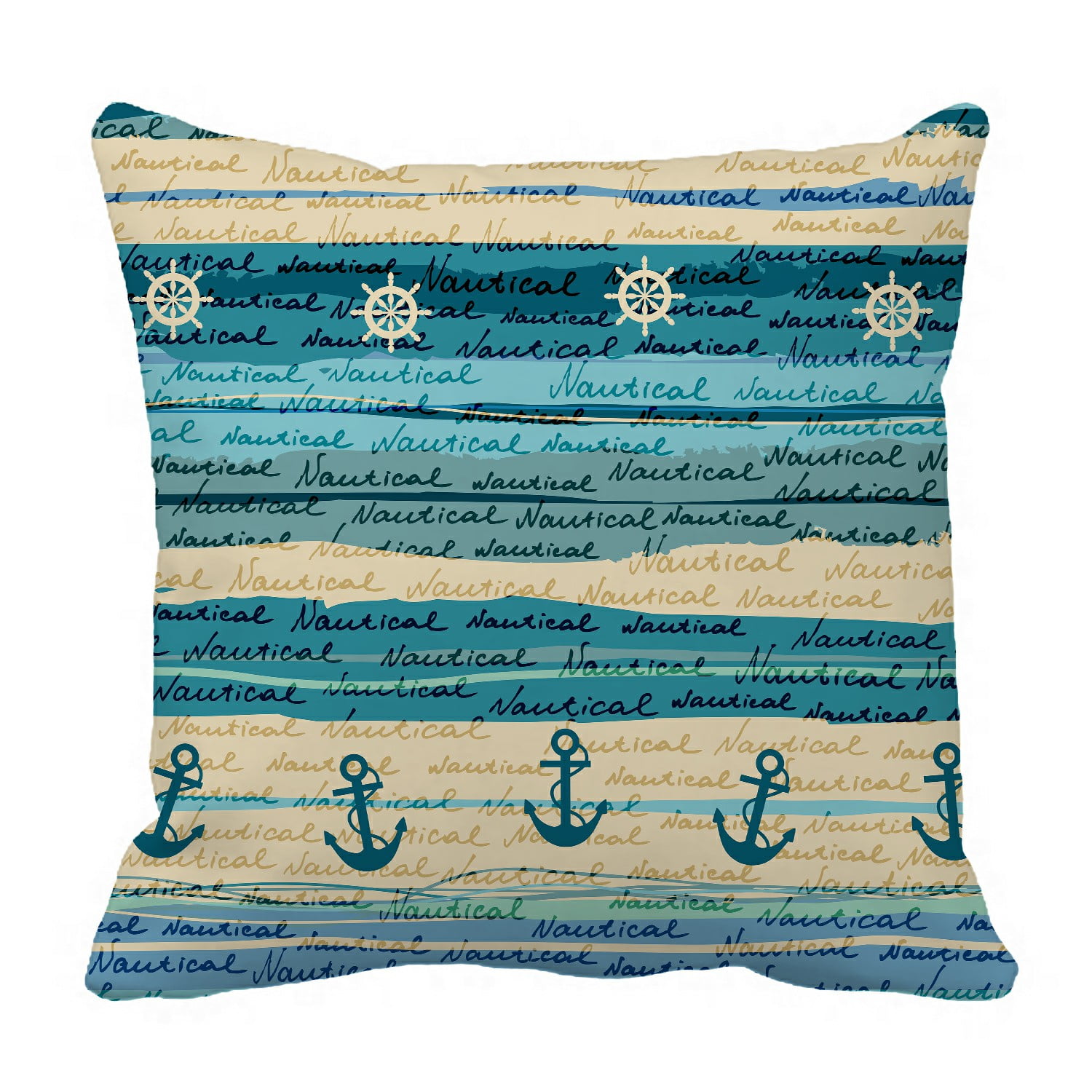 ABPHQTO Nautical Style Pillow Case Pillow Cover Pillow Protector Two