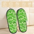 thumbnail image 2 of Fotbe Green Cucumber Pantuflas Peludas para Mujer con Estampado, Zapatillas de Peluche, Zapatos de Invierno para Casa, Uso Interior y Exterior-Large, 2 of 8