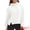 White, variant on DARING DIVA Women's Stylish Cropped Half Zip Hoodie with Trendy Side Slits S Black