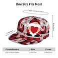 thumbnail image 4 of Kdxio Buffalo Plaid Love And Gnome Print Snapback Hat for Men Women,Adjustable Baseball Cap, 4 of 7