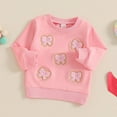 thumbnail image 6 of Bnwani Toddler Crew Neck Sweatshirts Boys Long Sleeve Cotton Casual Pink Size 2-3t, 6 of 9