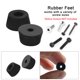 thumbnail image 3 of 50pcs Almohadillas de tope de goma para patas de armario, D13x11xH7mm, 3 of 7
