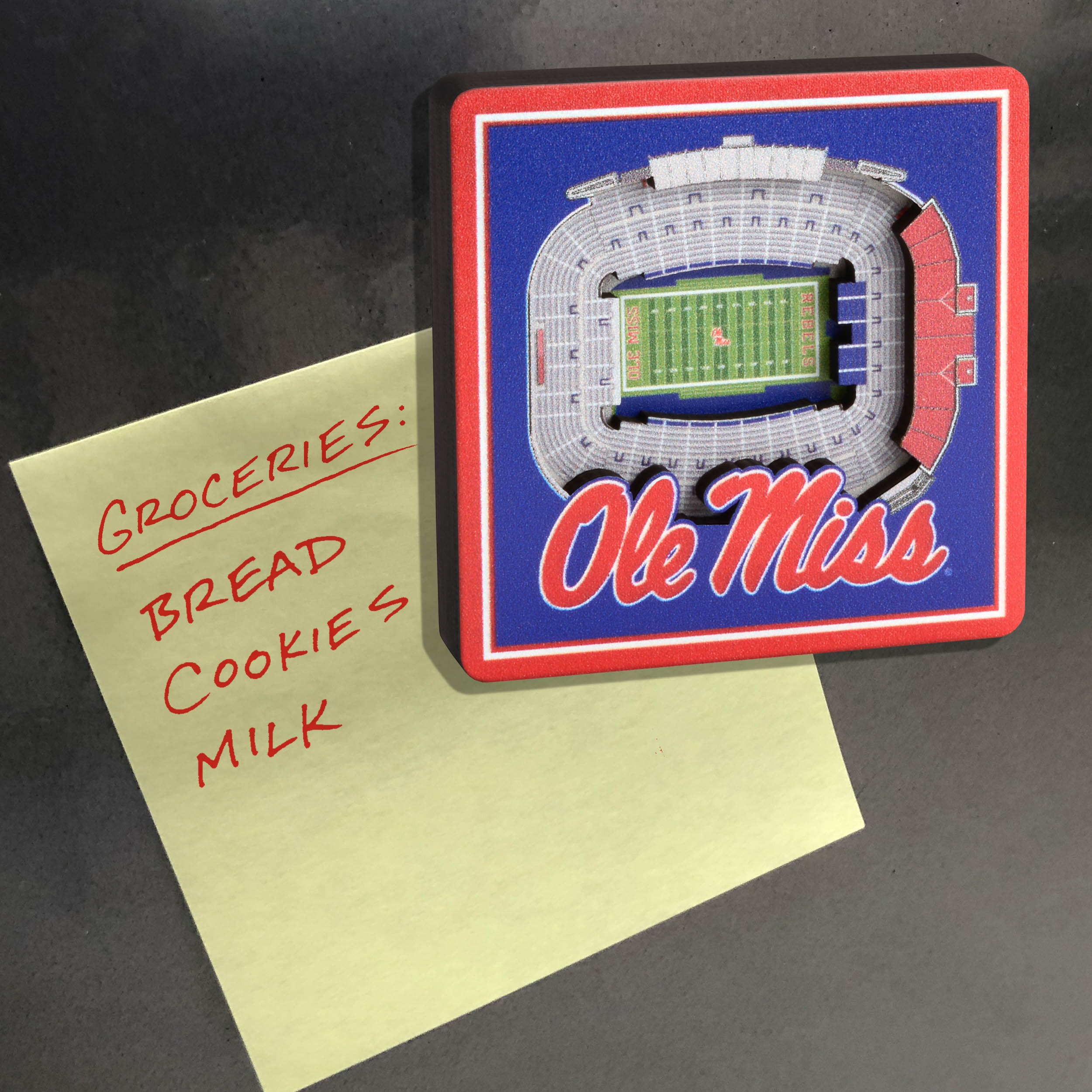 YouTheFan NCAA Mississippi Rebels 3D StadiumView Magnet